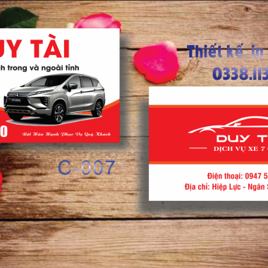 Card visit ô tô C007