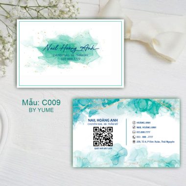 Mẫu Card visit đẹp cho dịch vụ Nail C009