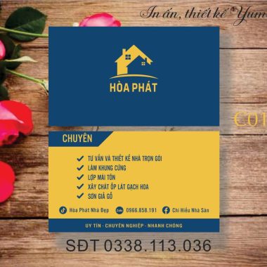 Visit card ngành xây dựng C012