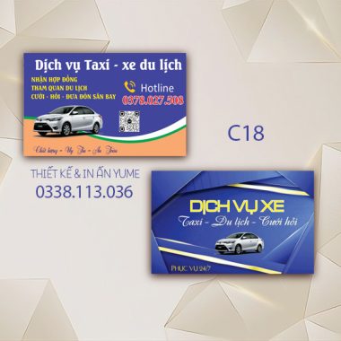Mẫu card visit taxi C18