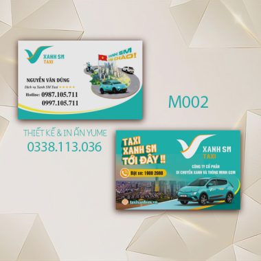 Mẫu Card visit taxi xanh 002