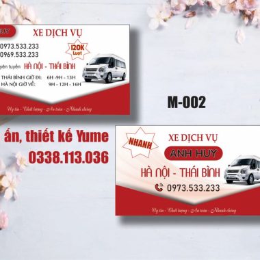 Card visit ô tô M002