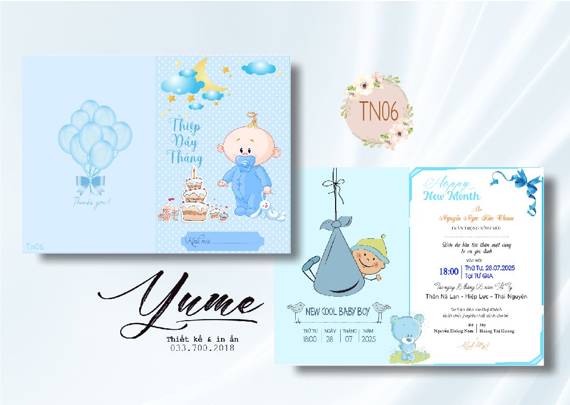 Thiệp mời sinh nhật TN06 - Image 2