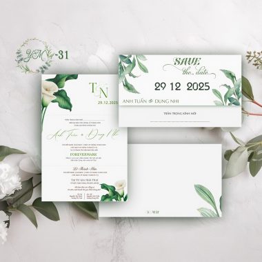 Thiệp cưới gập ngang Yume YM31