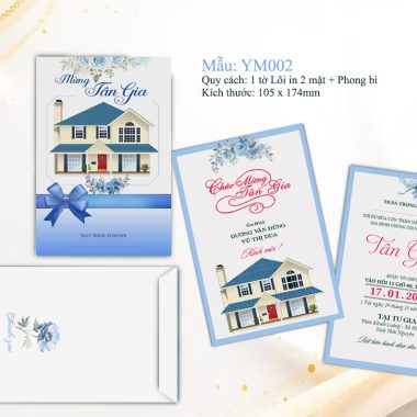 Thiệp Tân gia Phong bì YM002