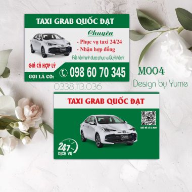 Mẫu card visit taxi M004