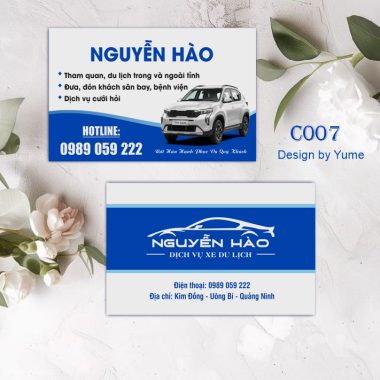 Mẫu card visit taxi C007