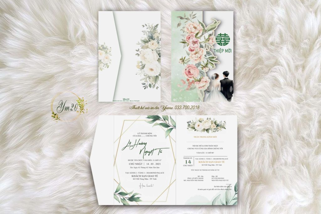 Mẫu thiệp cưới 3D đẹp