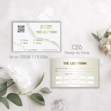 Mẫu card visit Spa - Ngành làm đẹp C26