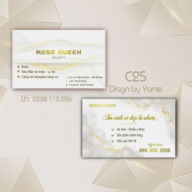 Mẫu card visit Spa - Ngành làm đẹp C25